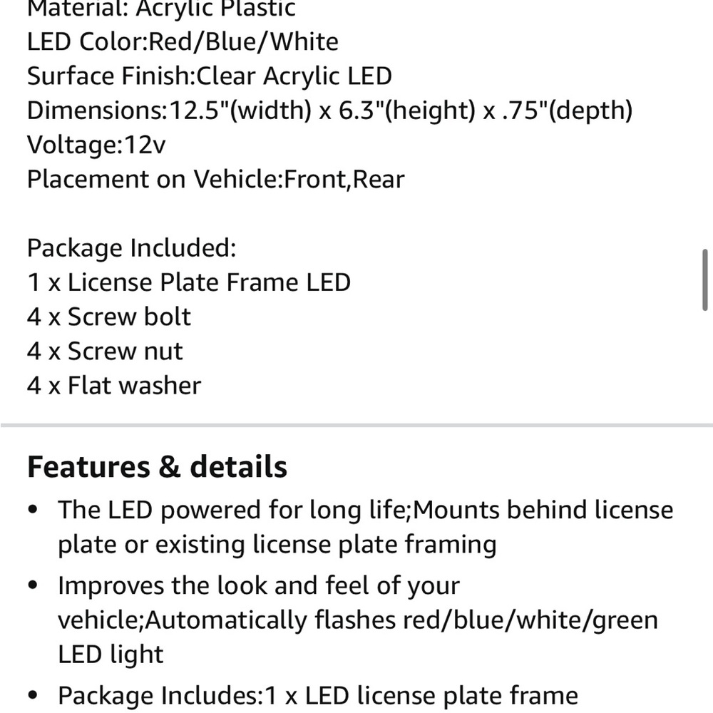 LED License Plate Frame New In Package - Picture 4 of 9